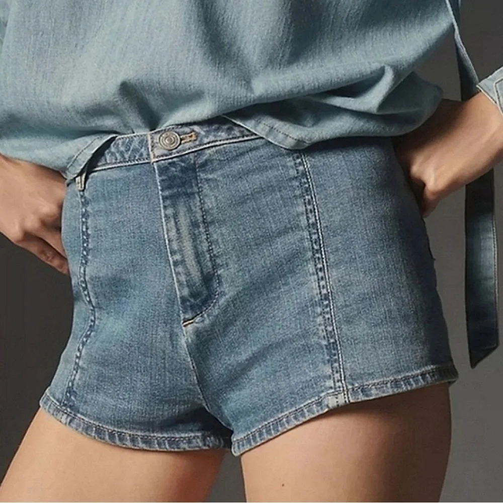 Anthro Anthropologie Pilcro Low-Rise Micro Denim Shorts Sz 31 - Picture 3 of 5